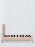 John Lewis Arlo Upholstered Bed Frame, Double, Cotton Effect Pink