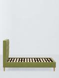 John Lewis Arlo Upholstered Bed Frame, Double, Deep Velvet Olive