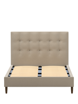 John Lewis Arlo Upholstered Bed Frame, King Size, Brushed Tweed Beige