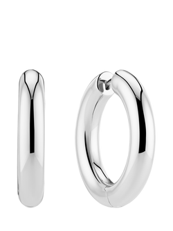 Sif Jakobs Jewellery Carrara X-Grande Pianura Hoop Earrings, Silver