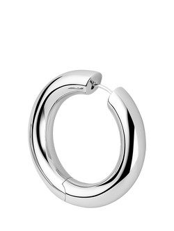 Sif Jakobs Jewellery Carrara X-Grande Pianura Hoop Earrings - view 2, Silver