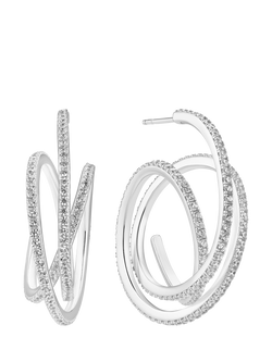Sif Jakobs Jewellery Spirale Piccolo Post Hoop Earrings, Silver
