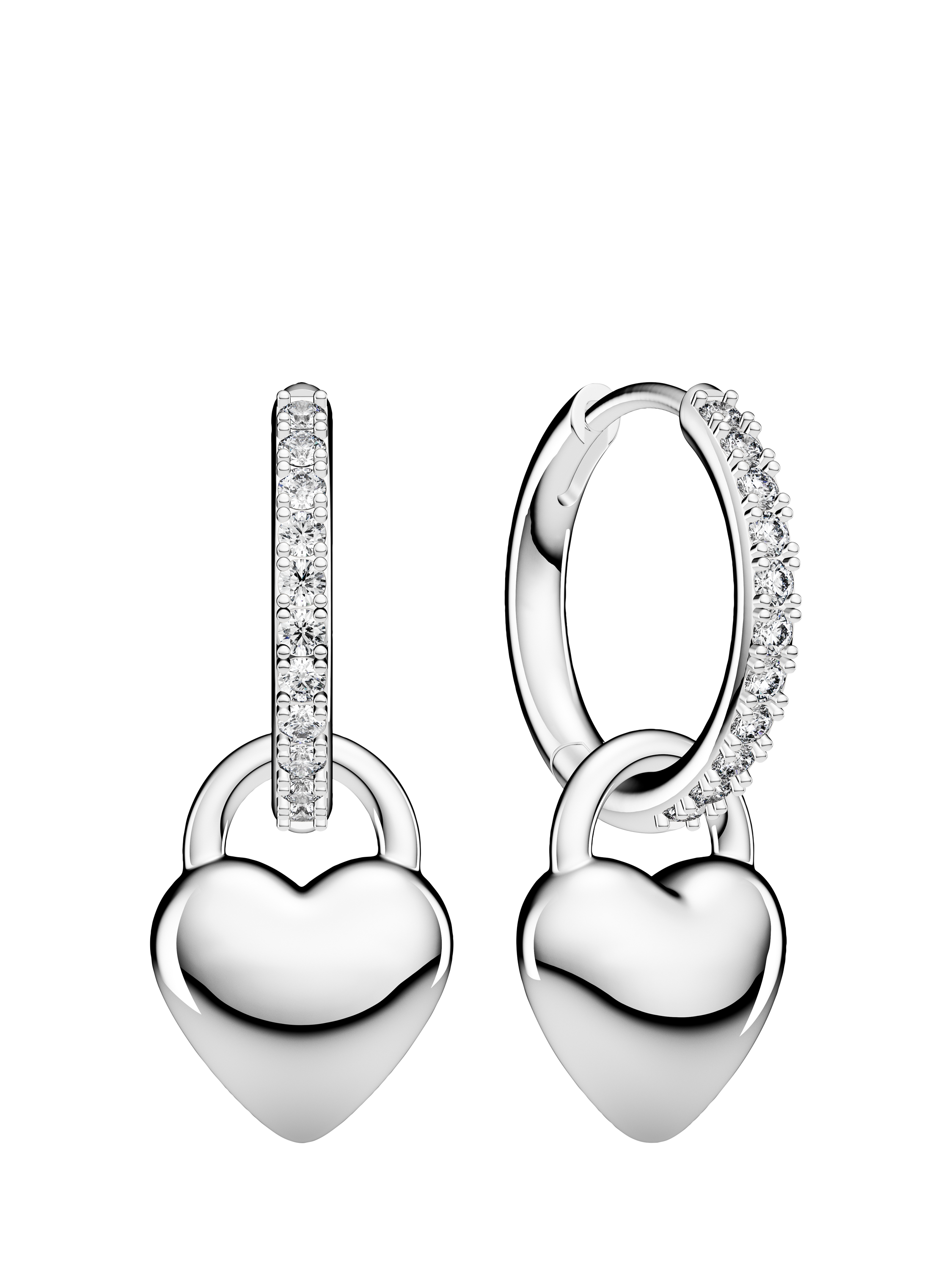 Product image 1 of 2, which shows Sif Jakobs Jewellery Julia Creole Hoop Earrings, Silver