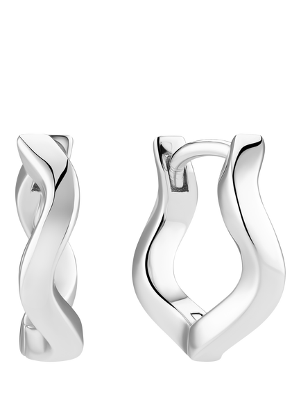 Sif Jakobs Jewellery Ellera Waves Pianura Medio Earrings, Silver