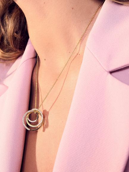 Sif Jakobs Jewellery Spirale Pendant Necklace, Gold - view 2, Gold