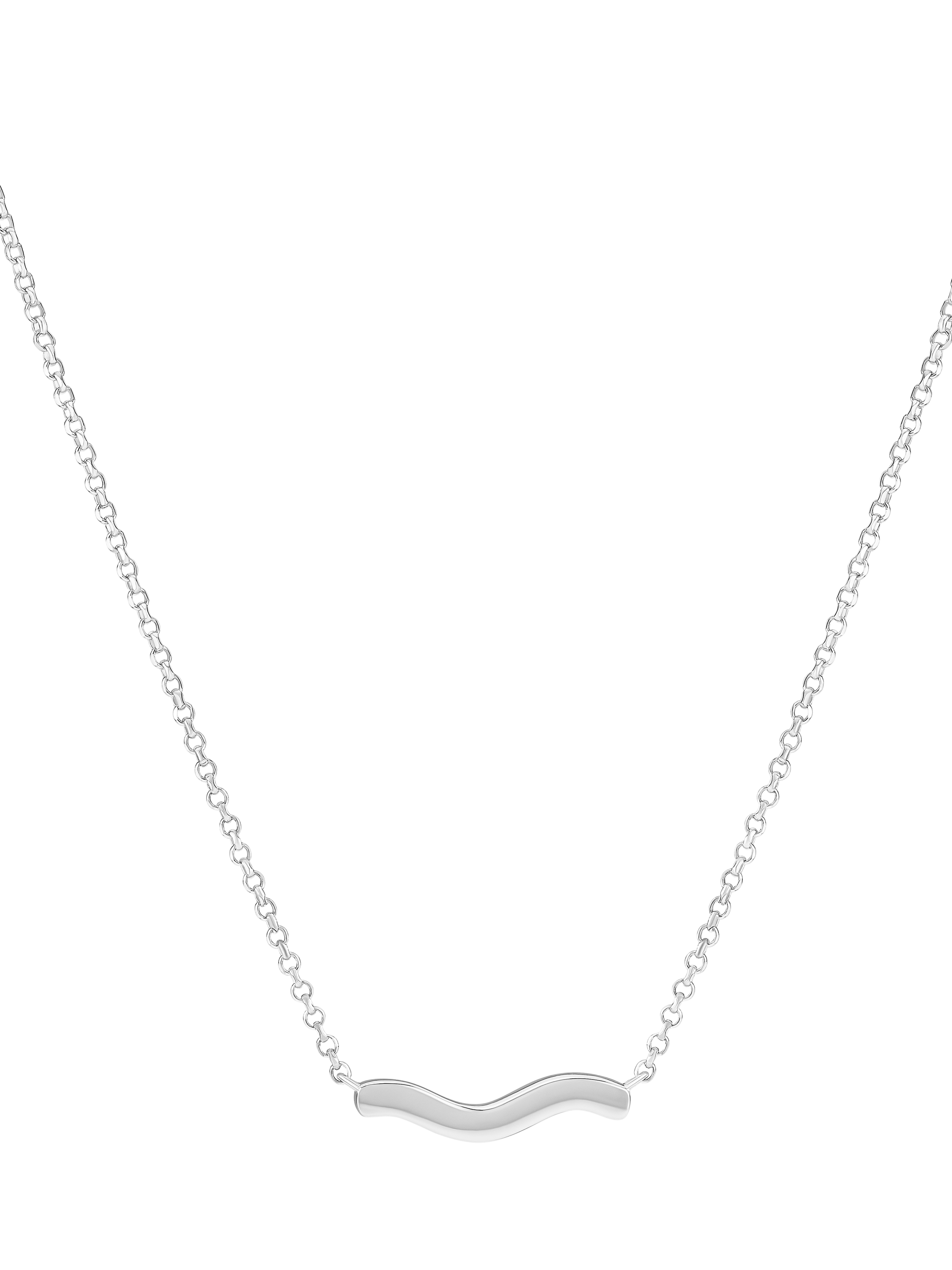 Product image 1 of 1, which shows Sif Jakobs Jewellery Ellera Waves Pianura Necklace, Silver