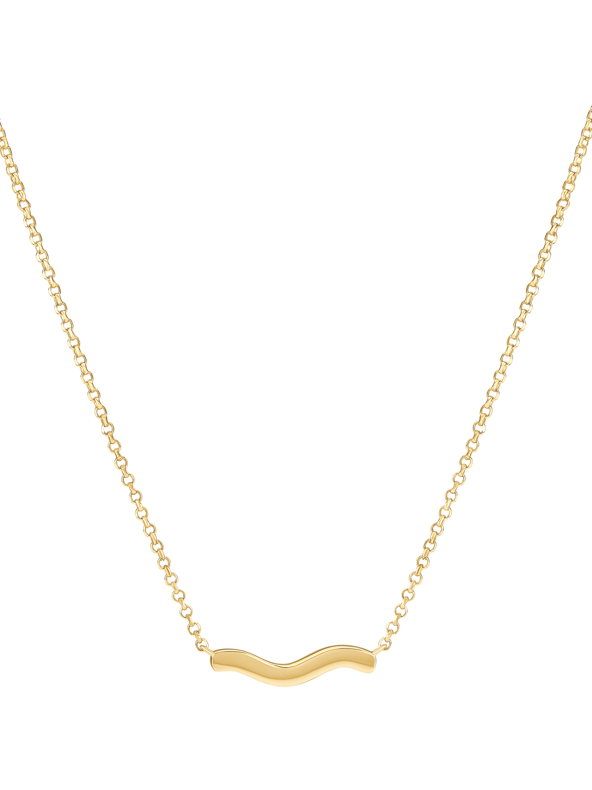 Product image 1 of 1, which shows Sif Jakobs Jewellery Ellera Waves Pianura Necklace, Gold