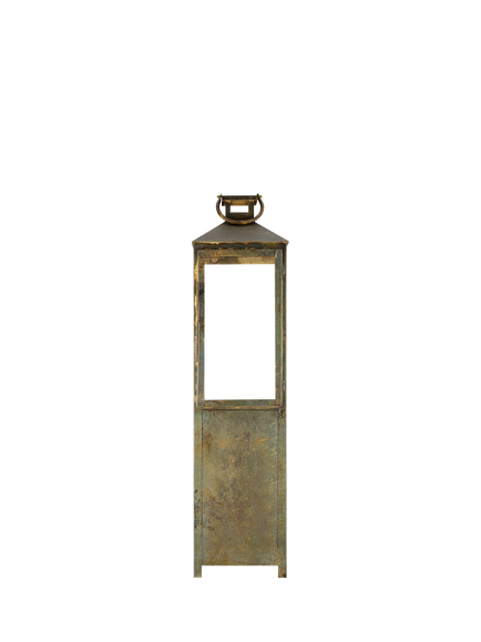 nkuku Asharu Lantern Candle Holder, Metallic, Metallic