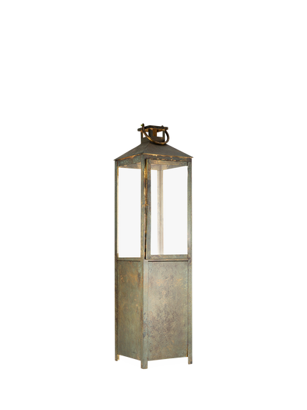 nkuku Asharu Lantern Candle Holder, Metallic - view 2, Metallic