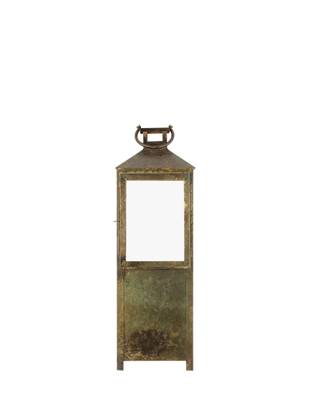 nkuku Asharu Lantern Candle Holder, Metallic, Small, Metallic