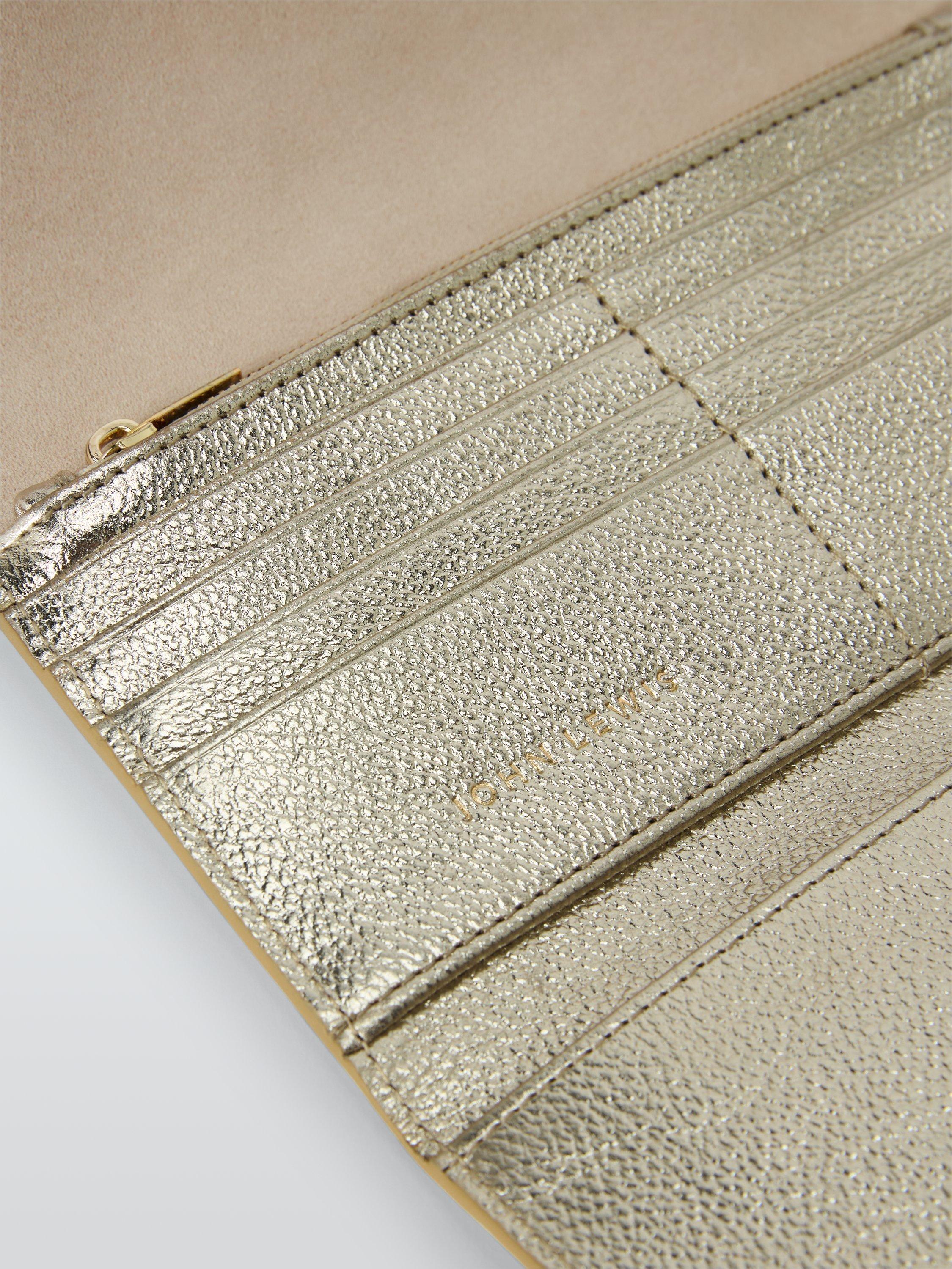Product image 4 of 4, which shows John Lewis Ara Leather Purse, Gold