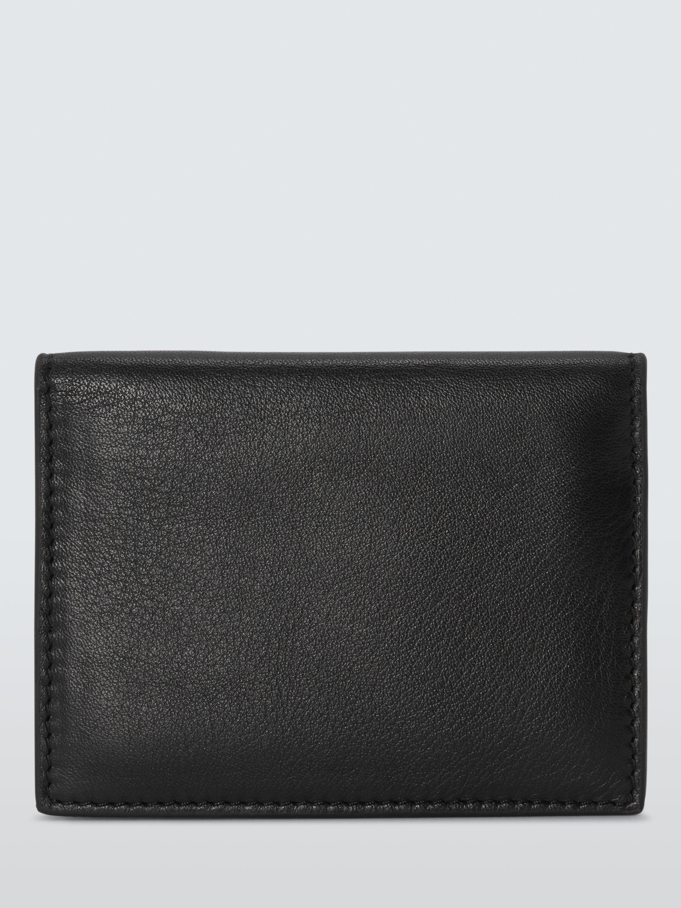 Product image 1 of 4, which shows John Lewis Leather Bifold Card Holder, Black