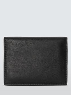John Lewis Leather Bifold Card Holder, Red, Black