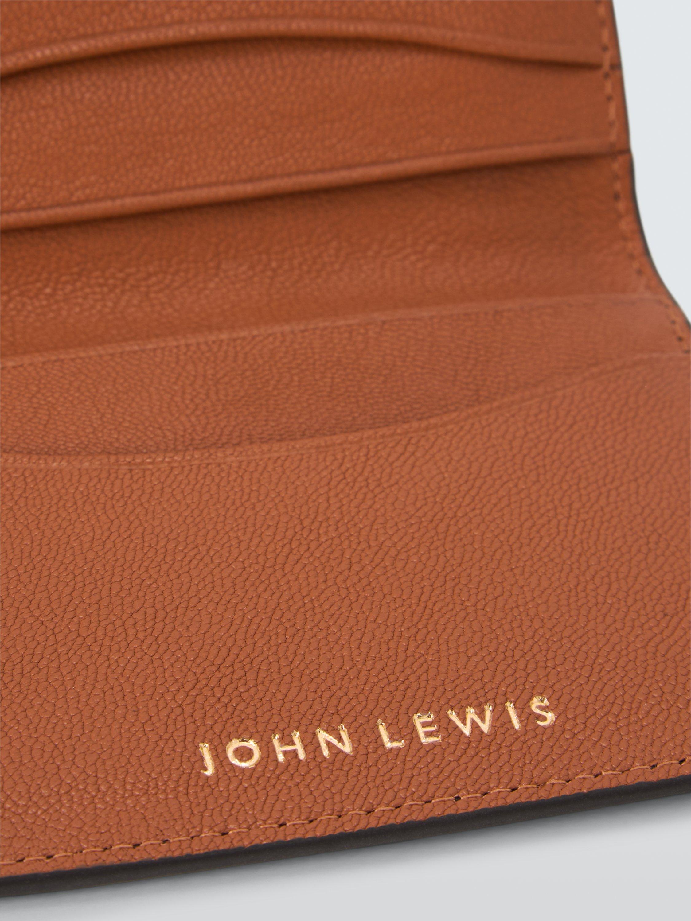 Product image 4 of 4, which shows John Lewis Leather Bifold Card Holder, Black