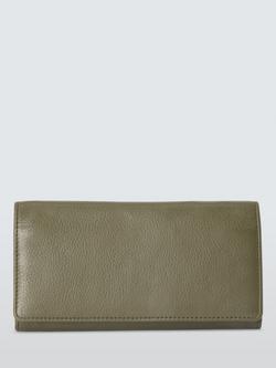 John Lewis Mason Leather Purse, Khaki