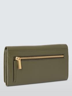 John Lewis Mason Leather Purse - view 2, Khaki