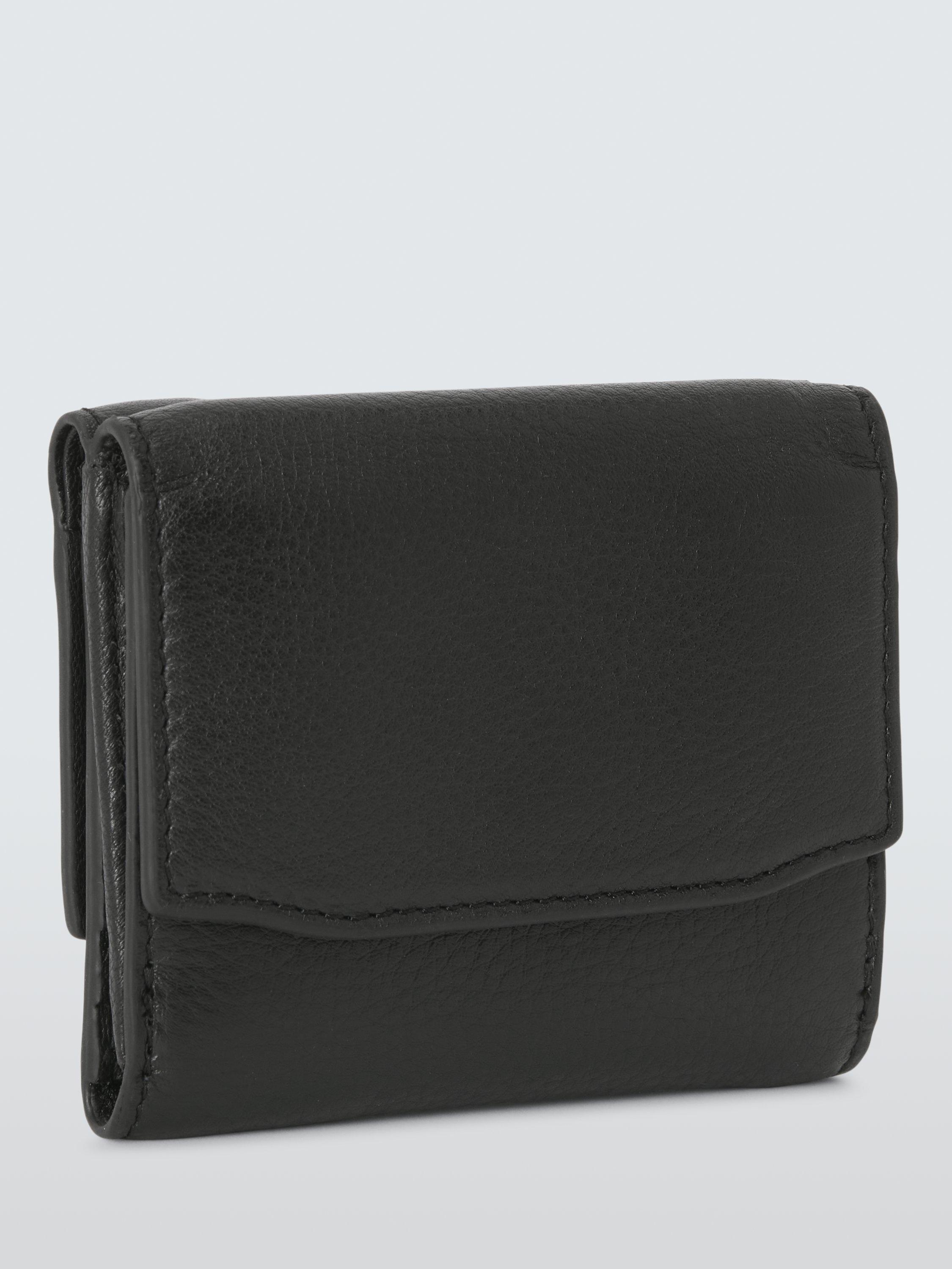 Product image 3 of 4, which shows John Lewis Leather Medium Trifold Wallet, Black