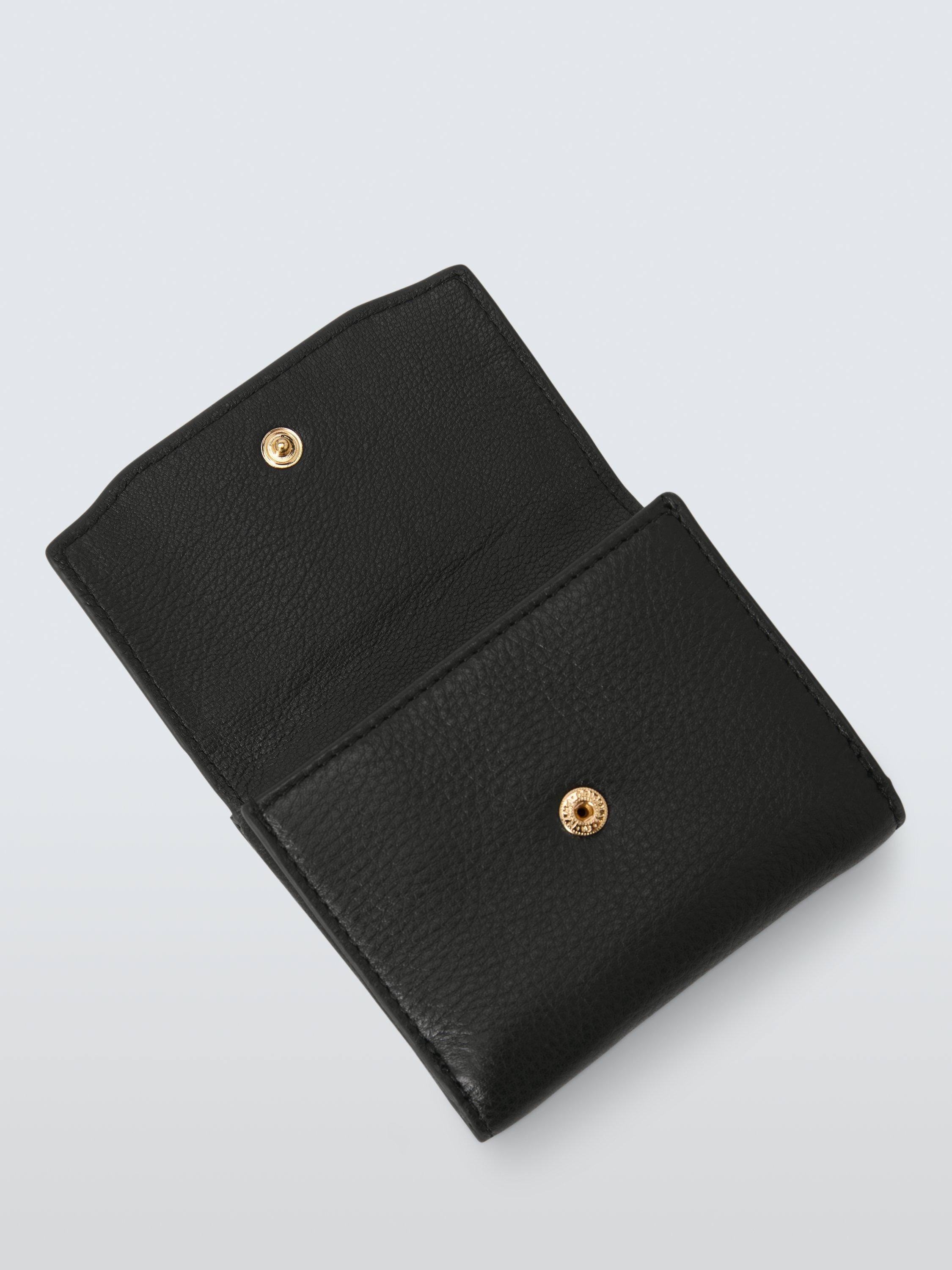 Product image 4 of 4, which shows John Lewis Leather Medium Trifold Wallet, Black