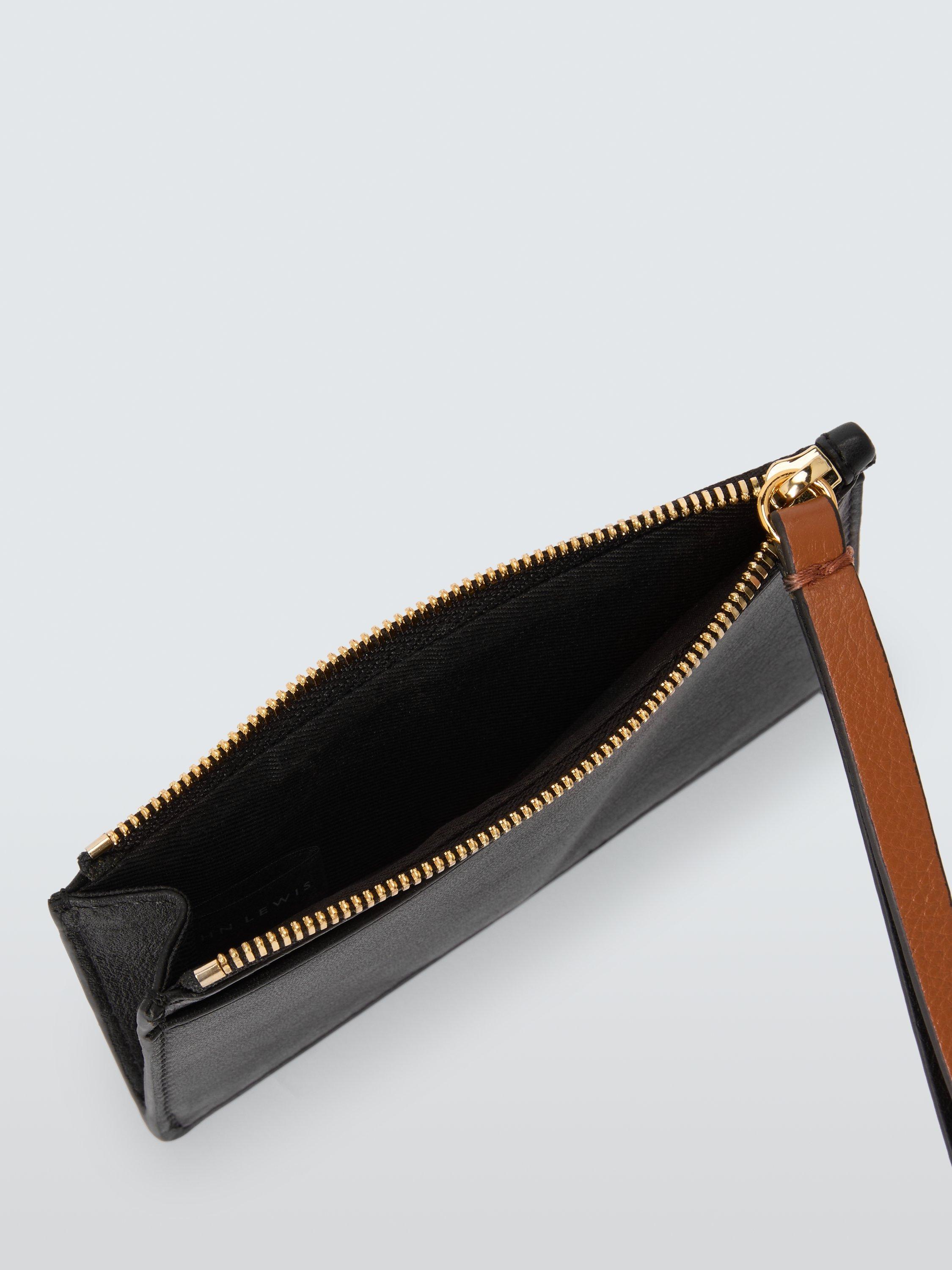 Product image 3 of 4, which shows John Lewis Leather Wristlet Card Holder, Black