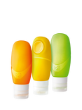 Go Travel Leak-Proof Silicone Squeeze Bottles, Pack of 3, 100ml, Multi