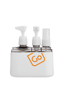 Go Travel 3 in 1 Leak-Proof Cabin Bottle Set - view 2, Yel, Grn, Ora
