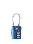 Go Travel TSA Approved Luggage 3-Digit Combination Cable Padlock, Pack of 2, Blue