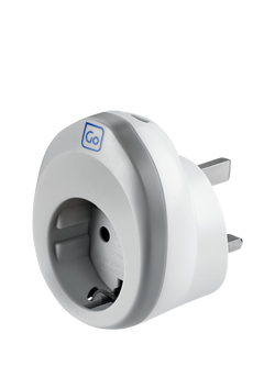 Go Travel EU to UK 25W USB-C Fast Charge Plug Adaptor, White