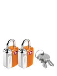 Go Travel TSA Approved Luggage Key Padlock, Pack of 2, Orange