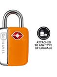Go Travel TSA Approved Luggage Key Padlock, Pack of 2, Orange