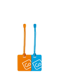 Go Travel Luggage Tags, Pack of 2, Orange/Blue