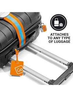 Go Travel Luggage Tags, Pack of 2, Orange/Blue - view 2, Yellow, Green