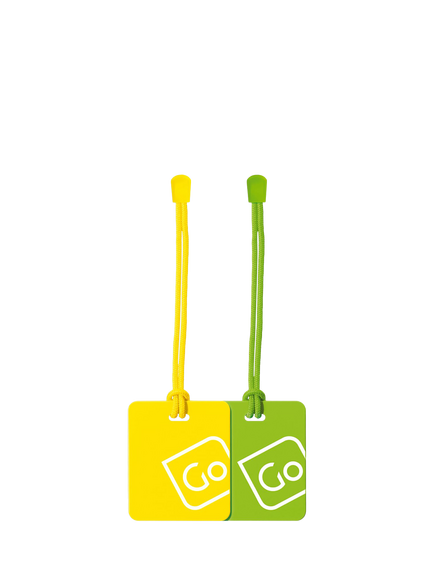 Go Travel Luggage Tags, Pack of 2, Yellow/Green, Yellow, Green