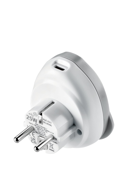 Go Travel Worldwide to EU 25W USB-C Fast Charge Plug Adaptor - view 2, White