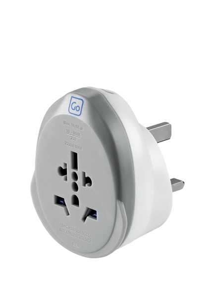 Go Travel Worldwide to UK 25W USB-C Fast Charge Plug Adaptor, White