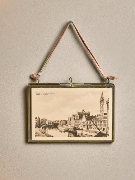 nkuku Kiko Landscape Photo Frame, Antique Brass - view 2, Antique Brass