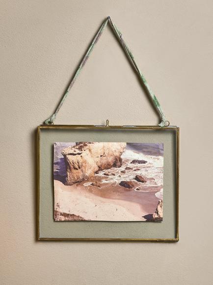 nkuku Kiko Landscape Photo Frame, Antique Brass - view 2, Antique Brass