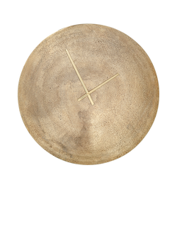 nkuku Okota Large Metal Wall Clock, 58cm, Antique Brass, Antique Brass