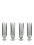 nkuku Sigiri Glass Champagne Flute, Set of 4, 250ml, Clear
