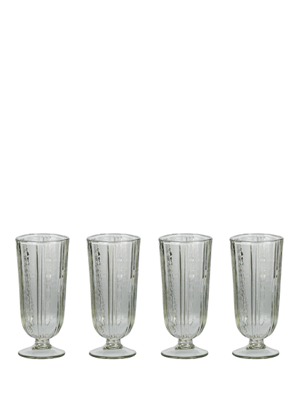nkuku Sigiri Tall Wine Glass, Set of 4, 250ml, Clear, Clear