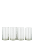 nkuku Yala Hammered Glass Highball, Set of 4, 500ml, Clear