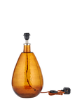 nkuku Baba Large Tall Glass Table Lamp Base, Burnt Amber