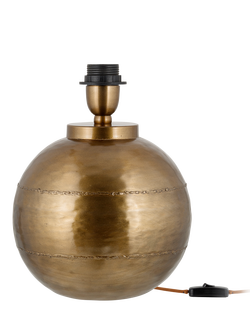 nkuku Rasan Hand Bent Metal Table Lamp, Antique Brass, Antique Brass