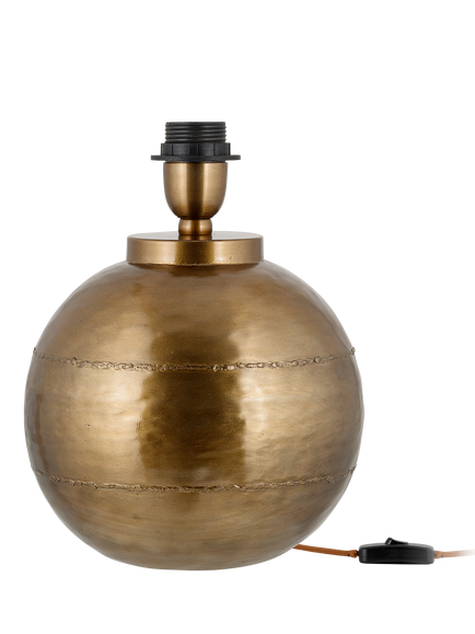 nkuku Rasan Hand Bent Metal Table Lamp, Antique Brass, Antique Brass