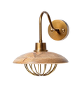 nkuku Chakai Mango Wood Shade Wall Light, Natural