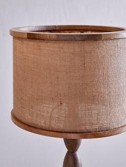 nkuku Darat Jute & Mango Wood Lampshade, 25cm, Natural - view 2, Natural