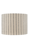 nkuku Sanja Cotton Drum Lampshade, Off White/Grey
