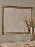 nkuku Yadur Large Rectangular Wall Mirror, 100 x 76cm, Antique Brass