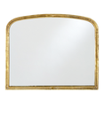 nkuku Almora Arched Metal Frame Wall Mirror, 65 x 80cm, Antique Brass