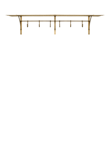 Nkuku Basti Storage Shelf, Antique Brass, Antique Brass