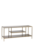 nkuku Mahi Media Shelving Unit, Brass